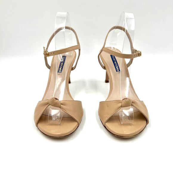 Stuart Weitzman Gloria 80 Nude Stiletto Heels Party Clean Girl - Picture 3 of 9